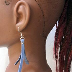 Blue Tassel Earrings