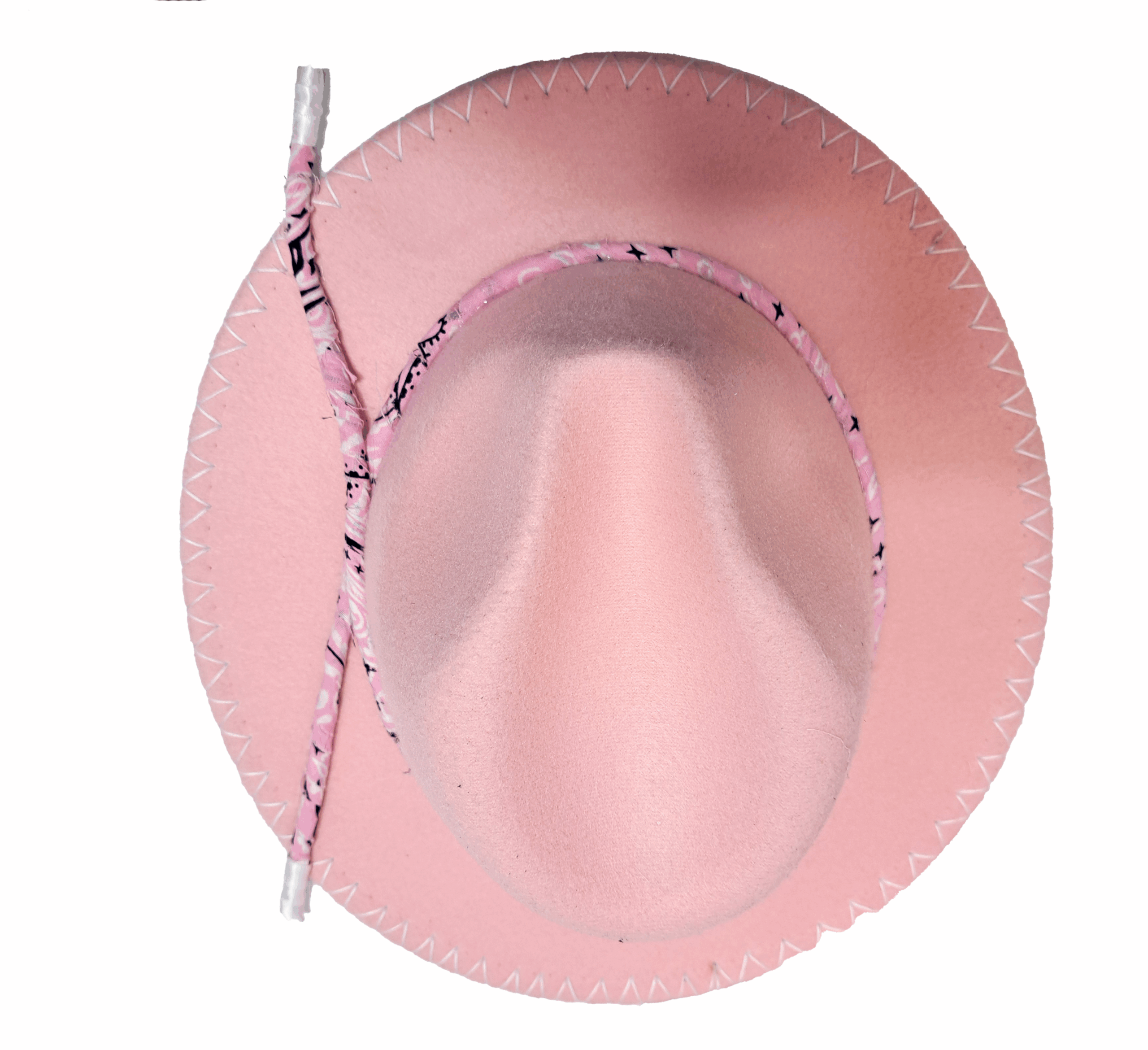 Pink Bandana Wide Brim Fedora