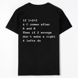 If 1+2=3 & C comes after A and B Then if 2 wrongs