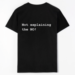 Not explaining the NO!