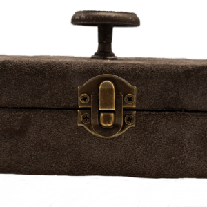 Brass Suede Jewelry Box