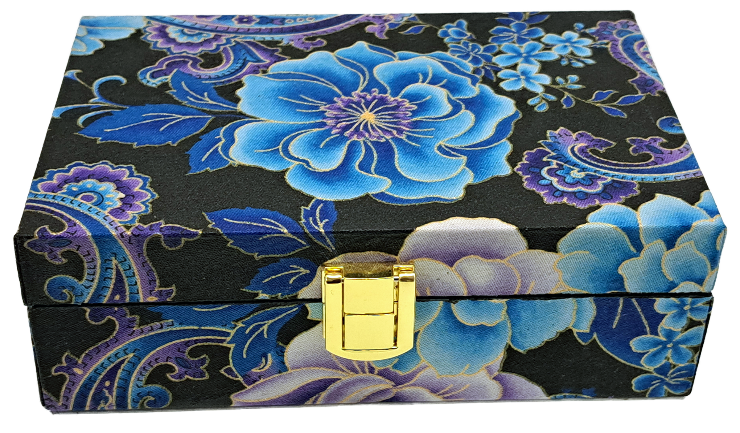 Blue Floral Jewelry Box