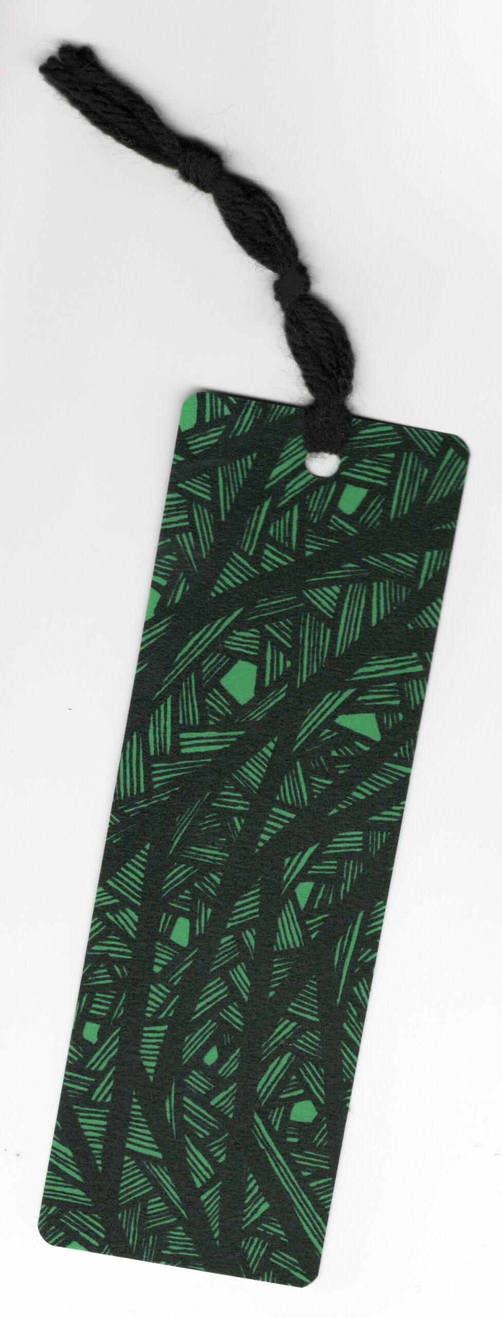 Green 1 Line Patterned Bookmark
