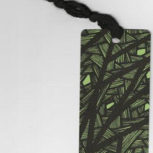 Green 2 Line Patterned Bookmark