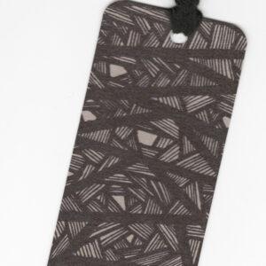 Grey Line Patterned Bookmark