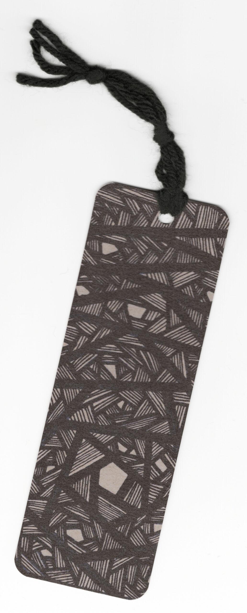 Grey Line Patterned Bookmark