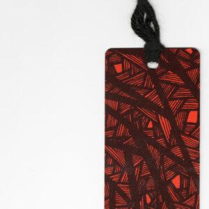 Orange 1 Line Patterned Bookmark