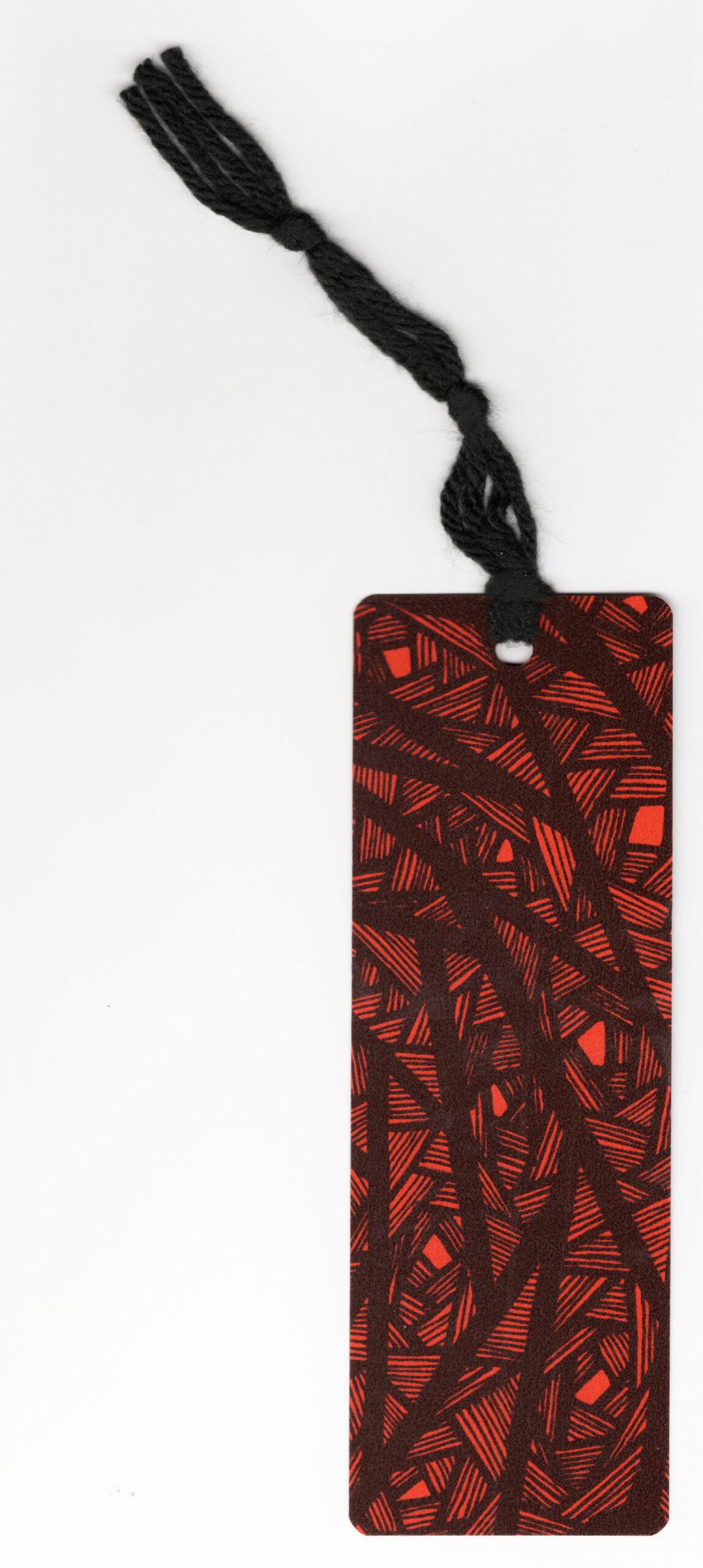 Orange 1 Line Patterned Bookmark