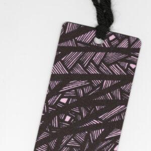 Pink 2 Line Patterned Bookmark