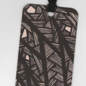 Pink 3 Line Patterned Bookmark