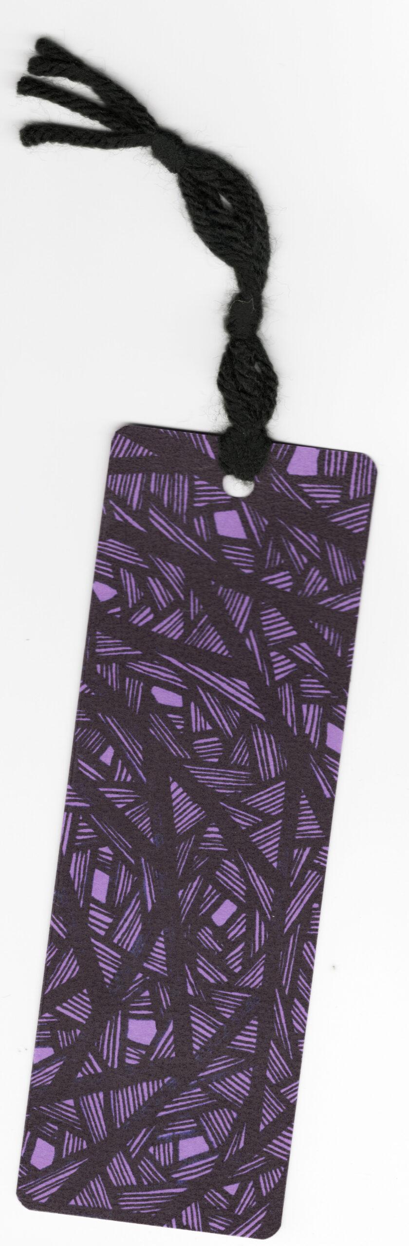 Purple 1 Line Patterned Bookmark