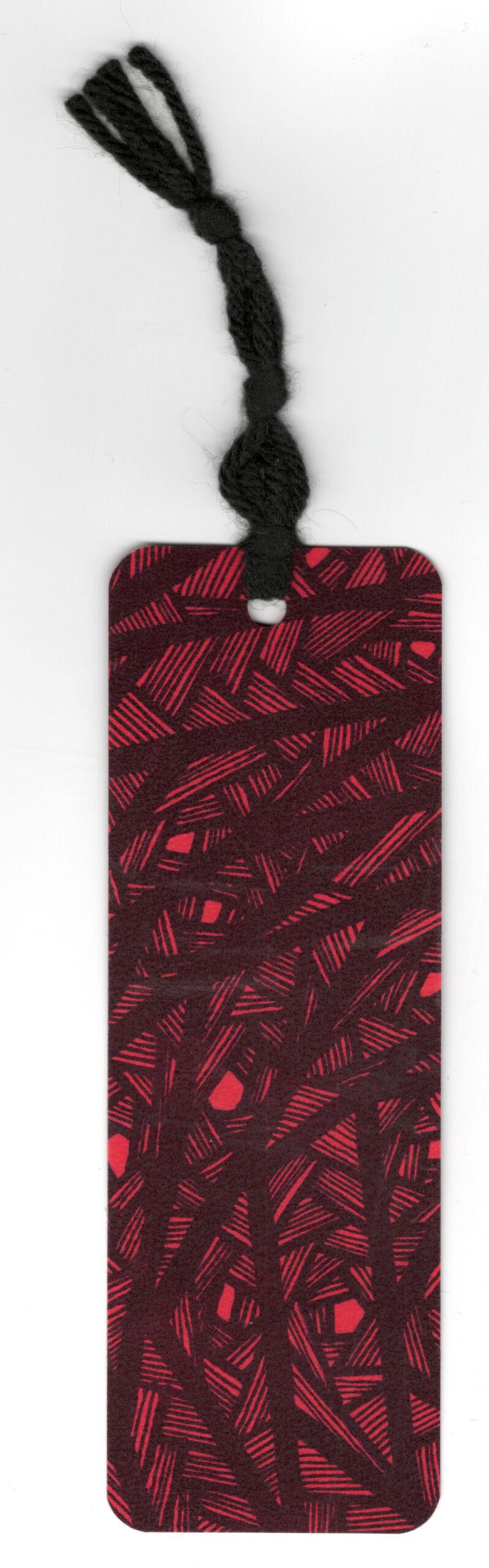 Red 1 Line Patterned Bookmark