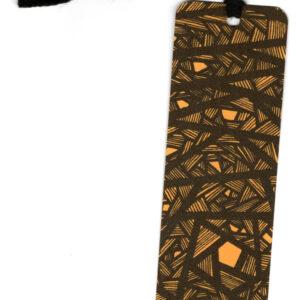Yellow 1 Line Patterned Bookmark