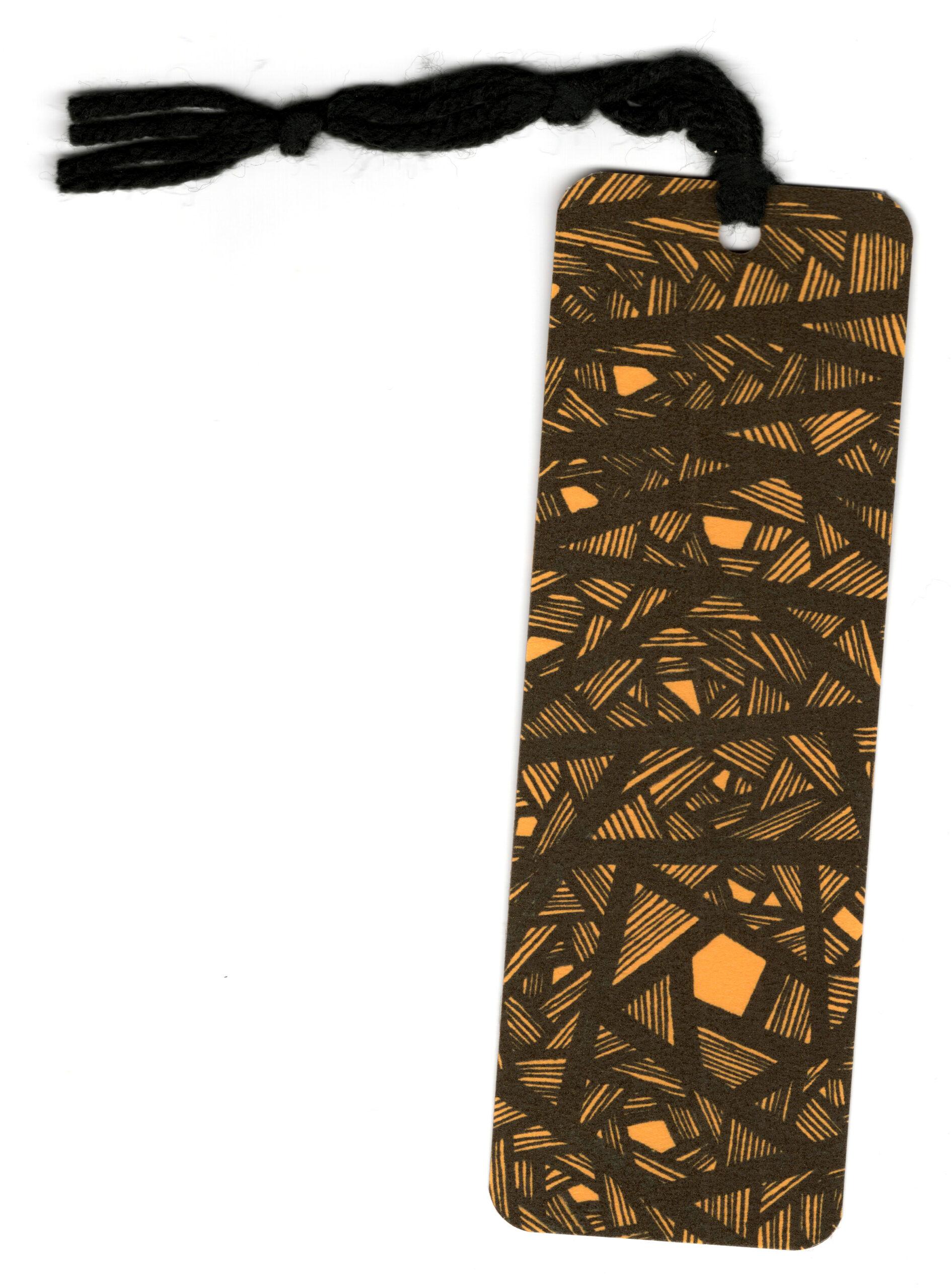 Yellow 1 Line Patterned Bookmark